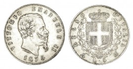 ITALIA. 5 Liras. Victor Manuel II. 1875. W/KM-8.3. 24,91 g. EBC-