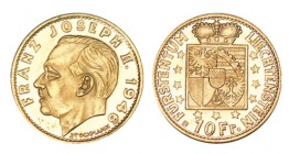 LIECHTENSTEIN. 10 Francos. 1946-B. W/Y-13. 3,93 g. SC