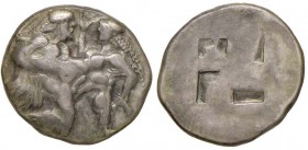 TRACIA Thasos - Statere (500-180 a.C.) Satiro con ninfa - R/ Quadrato quadripartito - S.Cop. 1009 AG (g 8,87)
BB+