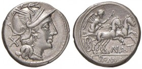 Pinaria - Pinarius Natta - Denario (149 a.C.) Testa di Roma a d. - R/ La Vittoria su biga a d. - B. 1; Cr. 208/1 AG (g 3,99) Ex InAsta 47/2012, lotto ...