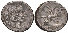 Marcia - C. Marcius Censorinus - Denario (88 a.C.) Teste di Numa Pompilio e Anco Marzio a d. - R/ Due cavalli a d. - B. 18; Cr. 346/1 AG (g 3,56) Ex I...