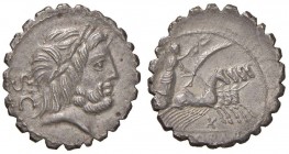 Antonia - Q. Antonius Balbus - Denario (83-82 a.C.) Testa di Giove a d. - R/ La Vittoria su biga a d. - B. 1; Cr. 364/1 AG (g 3,58) Ex Artemide 2007, ...
