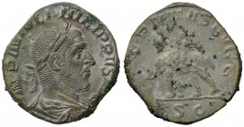 Filippo I (244-249) Sesterzio - Busto laureato a d. - R/ Elefante andante a s. - RIC 167 AE (g 17,99) Qualche incrostazione al R/. bella patina spessa...