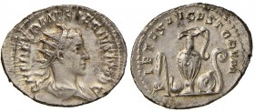 Erennio Etrusco (250-251) Antoniniano - Busto radiato a d. - R/ PIETAS AVGVSTORVM, strumenti sacrificali - RIC 143 AG (g 3,80)
SPL/FDC