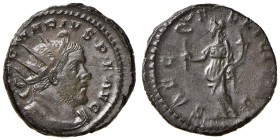 Mario (268) Antoniniano (Colonia) Busto radiato a d. - R/ La Felicità stante a s. - RIC 10 AE (g 4,10) RR
SPL