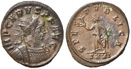 Caro (282-285) Antoniniano (Ticinum) Busto radiato a d. - R/ La Speranza a s. - RIC 82 MI (g 3,44 ) Piccola incrostazione al R/
qSPL