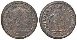 Galerio (293-305) Follis (Thessalonica) - Busto laureato a d. -R/ Genio stante a s. - RIC 26b AE (g 9,85)
BB+