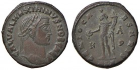 Massimino II (305-313) Follis (Alessandria) - Testa laureata a d. - Genio stante a s. - RIC 678 AE (g 7,28)
BB