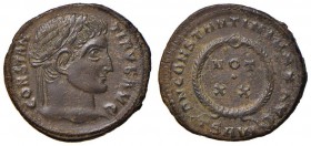Costantino I (306-337) Follis ridotto (Tessalonica(?)) - Testa laureata a d. - R/ Corona inscritta - AE (3,01)
BB+