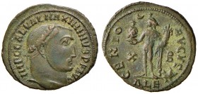 Massimino II (309-313) Follis (Alessandria) Testa laureata a d. - R/ Genio stante a s. - AE (g 3,94)
BB