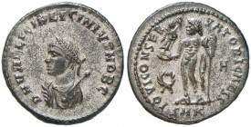 Licinio II (317-324) Follis (Cyzicus) Busto laureato a s. - R/ IOVI CONSERVATORI AVGG, Giove stante a s. - RIC 11 MI (g 3,10) RR
SPL+