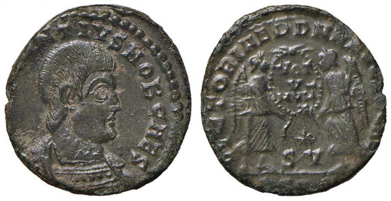 Decenzio (350-353) Maiorina (Lugdunum) - Busto a d. - R/ Due Vittorie - C. 33; R...