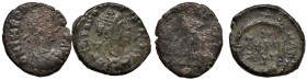 Teodosio (379-395) Lotto di due monete
BB