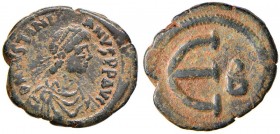BISANZIO Giustiniano I (527-565) Pentanummo (Costantinopoli) Busto diademato a d. - R/ Valore - Sear 170 AE (g 3,77)
BB+/BB