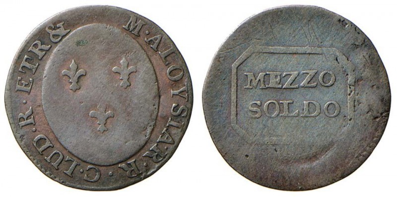 FIRENZE Carlo I di Borbone (1803-1807) Mezzo soldo - MIR 430 CU (g 0,77) Graffie...