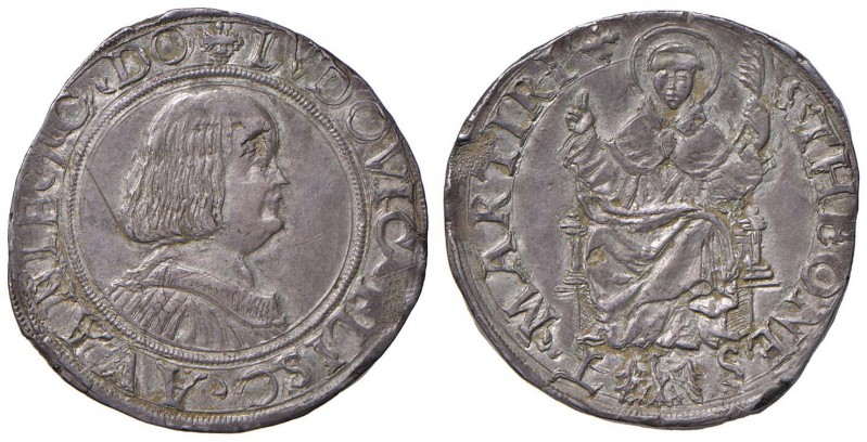 MESSERANO Ludovico II Fleschi (1528-1532) Testone s.d. - MIR 691 AG (g 8,85) Gra...