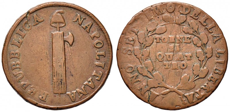 NAPOLI Repubblica napoletana (1799) 4 Tornesi A. VII - Magliocca 376 CU (g 12,12...