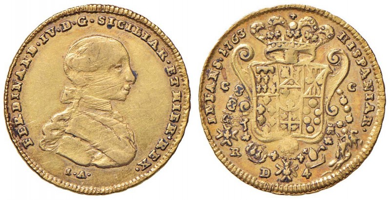 NAPOLI Ferdinando IV (1759-1799) 4 Ducati 1763 &ndash; Magliocca 223 AU (g 5,86)...