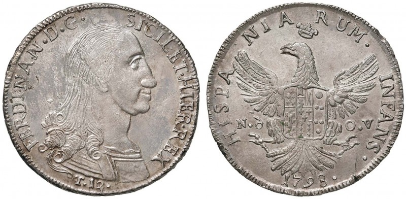 PALERMO Ferdinando III (1759-1816) 12 Tarì 1798 sigla Nd OV - MIR 603/3 AG (g 27...