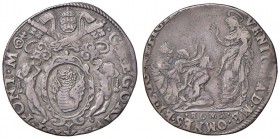 Gregorio XIII (1572-1585) Testone - Munt. 74 AG (g 8,35) RR Tosato
MB