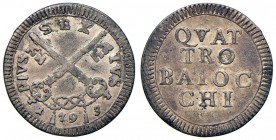 Pio VI (1774-1799) 4 Baiocchi 1793 - Munt. 90 MI (g 2,47)
BB+