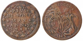 Pio VI (1774-1799) Bologna - Baiocco 1784 A. X - Munt. 258 CU (g 11,69) RR
BB