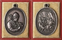 Gregorio XVI (1831-1846) Medaglia 1831 San Gregorio Magno - Opus: Cerbara AG (g 64,04), AE (g 59,15), MD (g 56,38) RRR Lotto di tre medaglie, quella i...