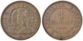 Repubblica romana (1848-1849) Baiocco 1849 - Pag. 344 CU (g 9,70) Mancanza di metallo
SPL