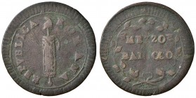 Repubblica romana (1798-1799) Mezzo baiocco &ndash; Bruni 36 CU (g 3,82)
MB+