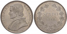 Pio IX (1846-1878) Scudo 1848 A. II - Nomisma 647 AG (g 26,94) Conservazione eccezionale con i fondi praticamente speculari
FDC