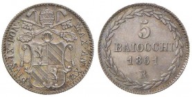 Pio IX (1846-1870) 5 Baiocchi 1861 A. XVI - Nomisma 747 AG (g 1,43)
qFDC