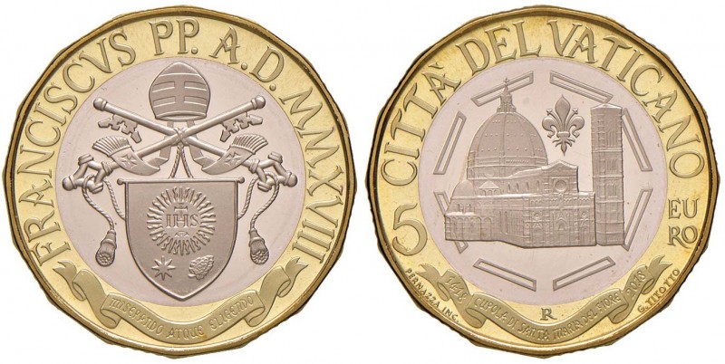 Francesco (2013-) 10 Euro 2019 - AG 600° anniversario della cupola di Santa Mari...