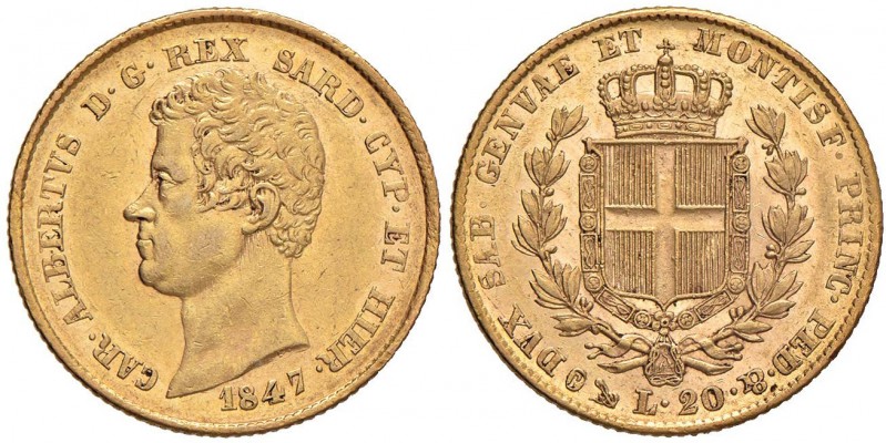 Carlo Alberto (1831-1849) 20 Lire 1847 G - Nomisma 661 AU
qSPL