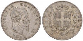 Vittorio Emanuele II (1861-1878) 5 Lire 1871 M - Nomisma 889 AG
BB