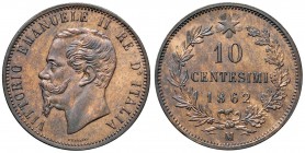 Vittorio Emanuele II (1861-1878) 10 Centesimi 1862 M - Nomisma 938 CU
FDC