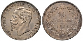 Vittorio Emanuele II (1861-1878) 10 Centesimi 1866 M - Nomisma 942 CU
qFDC