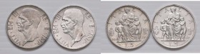 Vittorio Emanuele III (1900-1946) 5 Lire 1936, 1937 - Nomisma 1144, 1145 AG Lotto di due monete
BB+-SPL