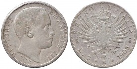 Vittorio Emanuele III (1900-1946) 2 Lire 1903 &ndash; Nomisma 1153 AG RRR Sigillato BB da Alberto Varesi
BB