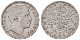 Vittorio Emanuele III (1900-1946) 2 Lire 1905 - Nomisma 1155 AG Graffietti e segni da contatto
BB