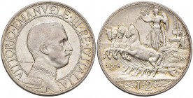 Vittorio Emanuele III (1900-1946) 2 Lire 1908 - Nomisma 1158 AG Leggermente lucidato
BB+