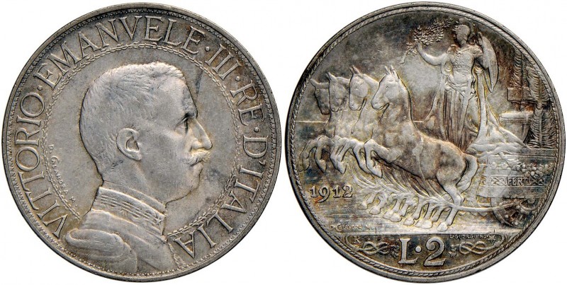 Vittorio Emanuele III (1900-1946) 2 Lire 1912 - Nomisma 1161 AG
qSPL