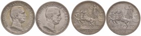 Vittorio Emanuele III (1900-1946) 2 Lire 1916 e 2 Lire 1917 - AG Lotto di due monete
SPL