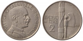 Vittorio Emanuele III (1900-1946) 2 Lire 1925 - Nomisma 1169 NI Minimo graffietto al D/
SPL