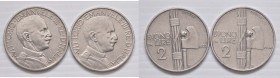 Vittorio Emanuele III (1900-1946) 2 Lire 1924, 1926 - NI Lotti di due monete
BB-BB+