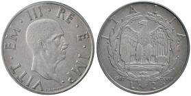 Vittorio Emanuele III (1900-1946) 2 Lire 1940 A. XVIII Asse spostato di 15° - Nomisma 1187 AC Sigillato da Michele Straziota. Minimi segnetti
qFDC