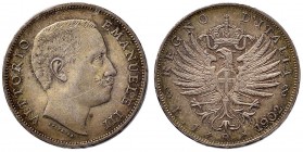 Vittorio Emanuele III (1900-1946) Lira 1902 - Pag. 764; Mont. 189 AG Bella patina
SPL+/qFDC