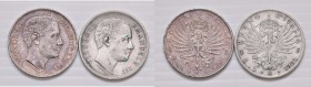 Vittorio Emanuele III (1900-1946) Lira 1902 - Nomisma 1194 AG Minimi colpetti al bordo. Graffietti sulla guancia. Bellissima patina. In lotto con lira...