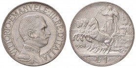 Vittorio Emanuele III (1900-1946) Lira 1908 - Nomisma 1198 AG R
qFDC