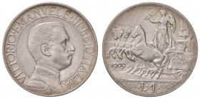 Vittorio Emanuele III (1900-1946) Lira 1909 - Nomisma 1199 AG
qBB/BB