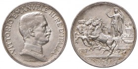 Vittorio Emanuele III (1900-1946) Lira 1917 - Nomisma 1205 AG Colpetti al bordo
BB+